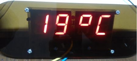 نمایشگر اتوبوسی دما و ساعت
